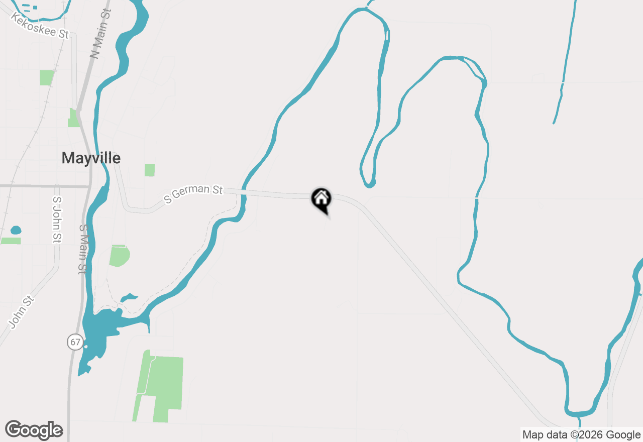 Map of W2543 County Road Y, Mayville, WI 53050