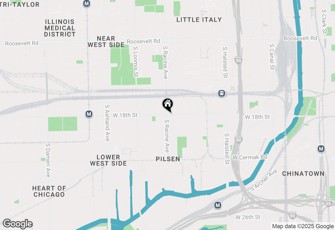 Map of 1801 S Racine Avenue, Chicago, IL 60608