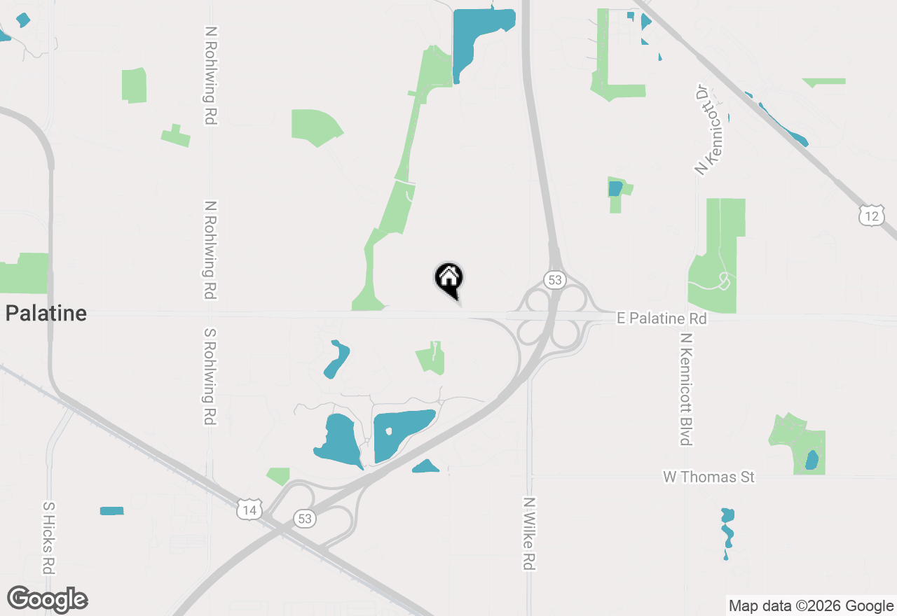 Map of 1368 E Palatine Road, Palatine, IL 60074