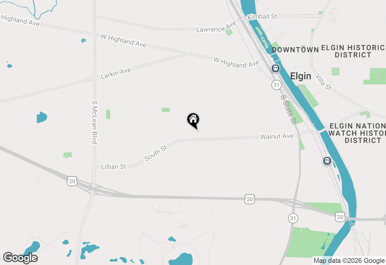 Map of 216 Wilcox Avenue, Elgin, IL 60123