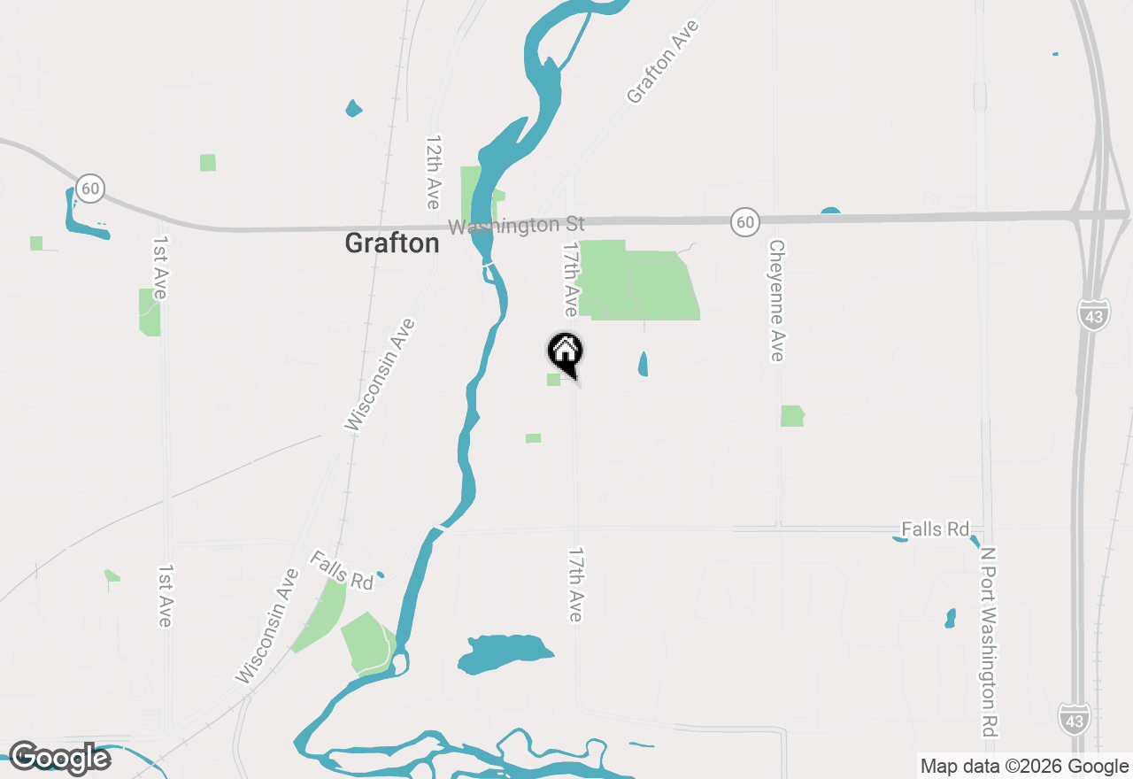 Map of 1611 17th Ave, Grafton, WI 53024
