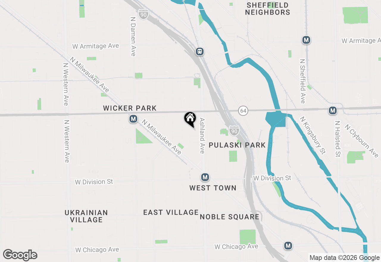 Map of 1646 W Julian Street #A, Chicago, IL 60622