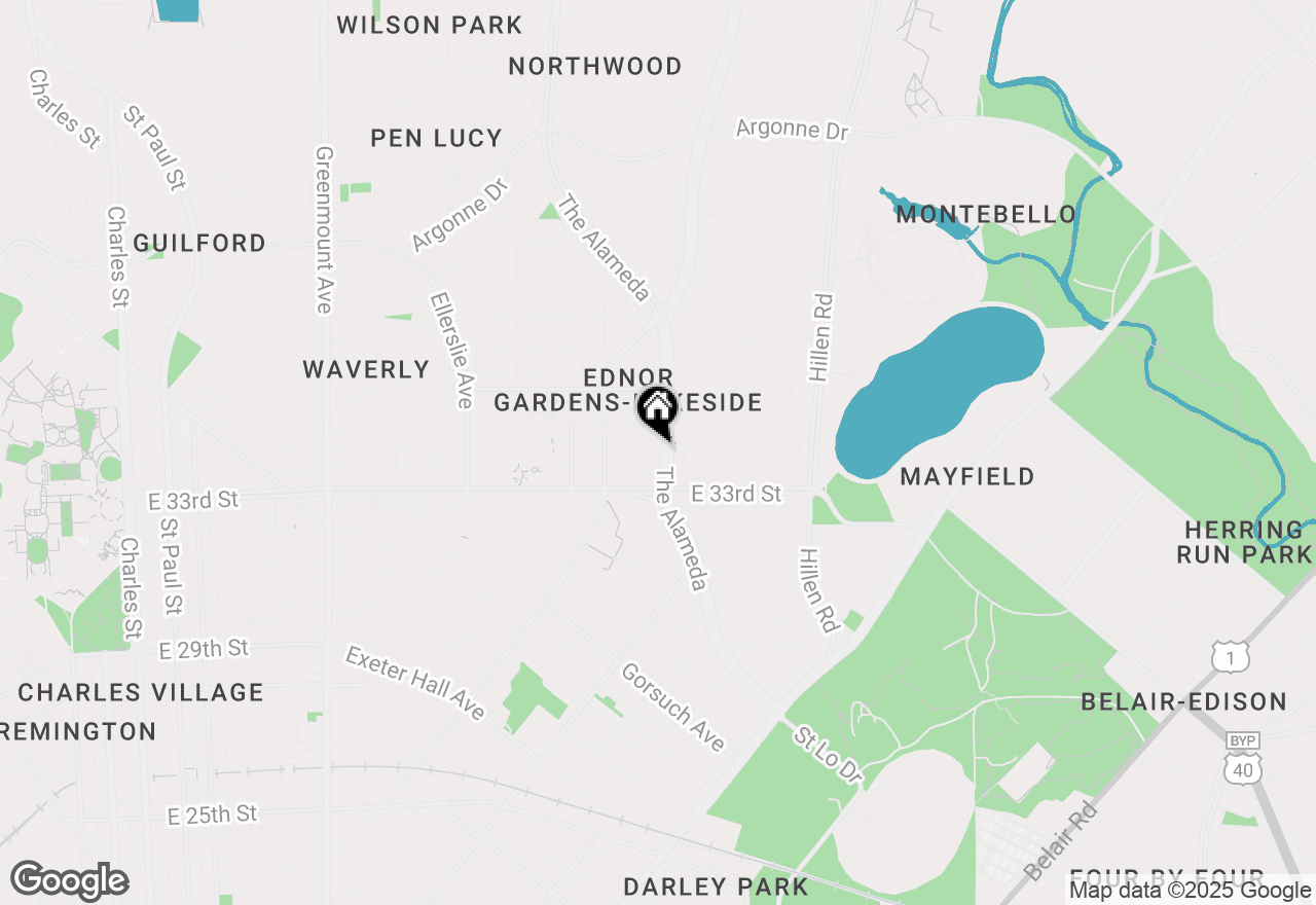 Map of 3310 The Alameda, Baltimore, MD 21218