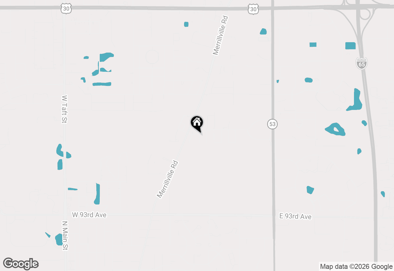 Map of 8712 Tyler Street, Merrillville, IN 46410