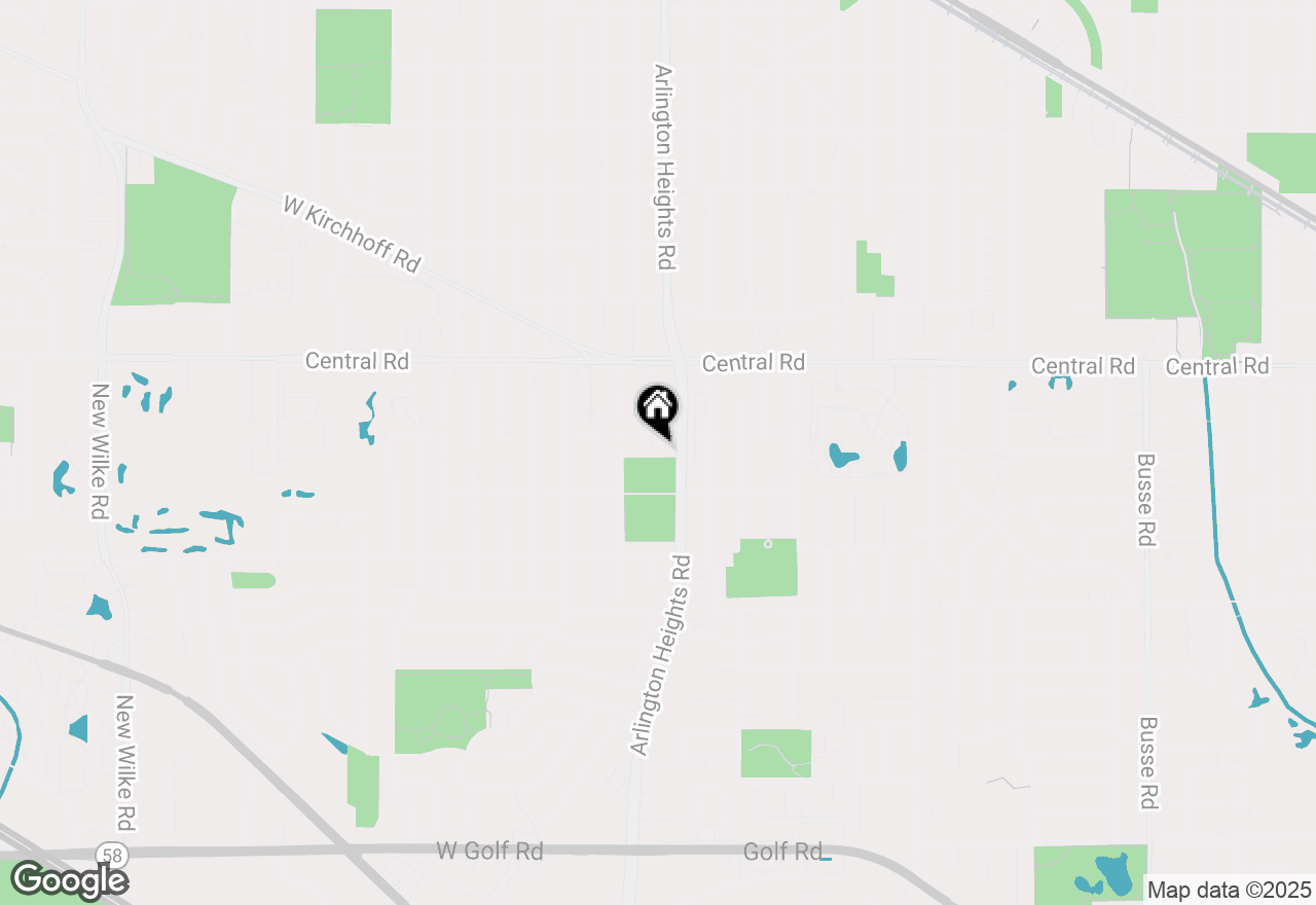 Map of 1105 S Evergreen Avenue, Arlington Heights, IL 60005