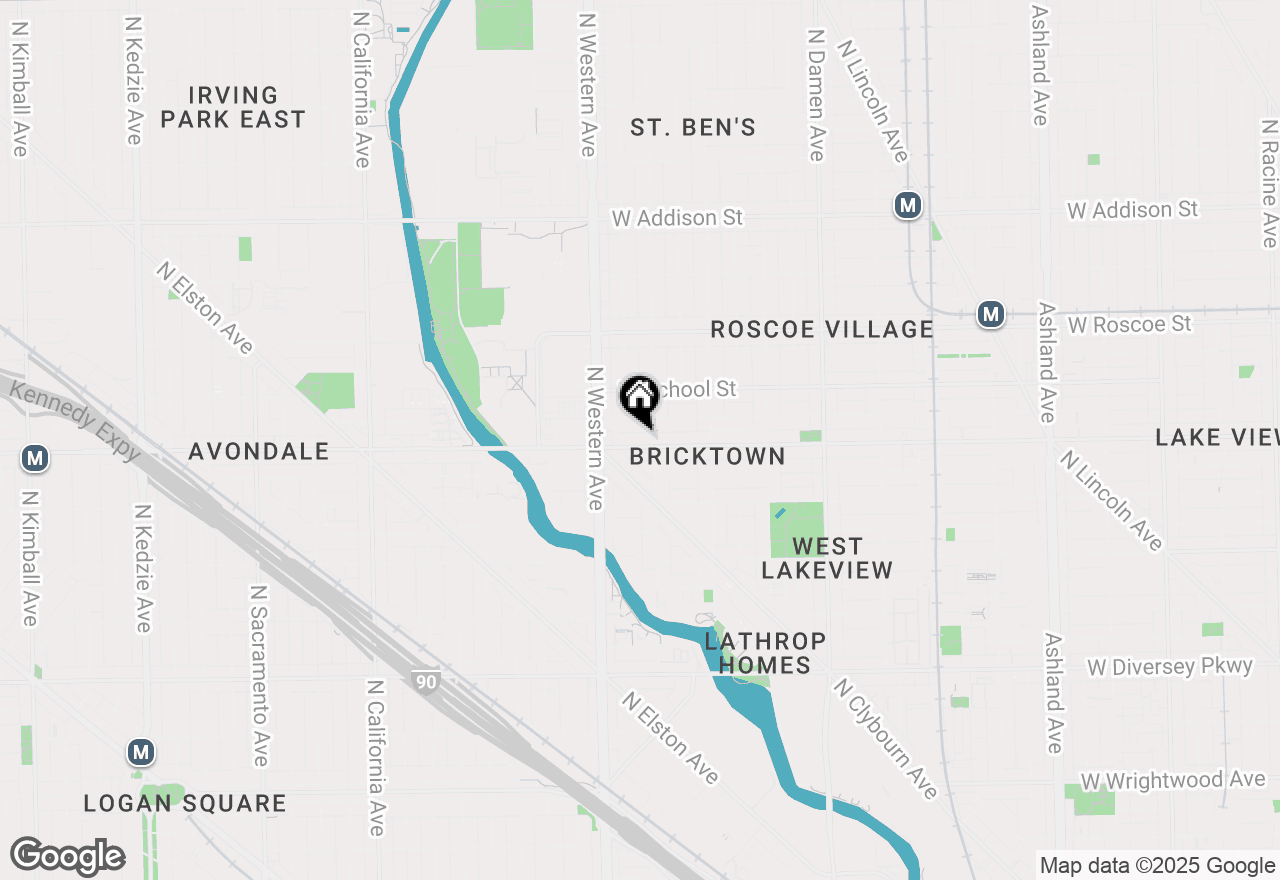 Map of 2312 W Belmont Avenue #1W, Chicago, IL 60618