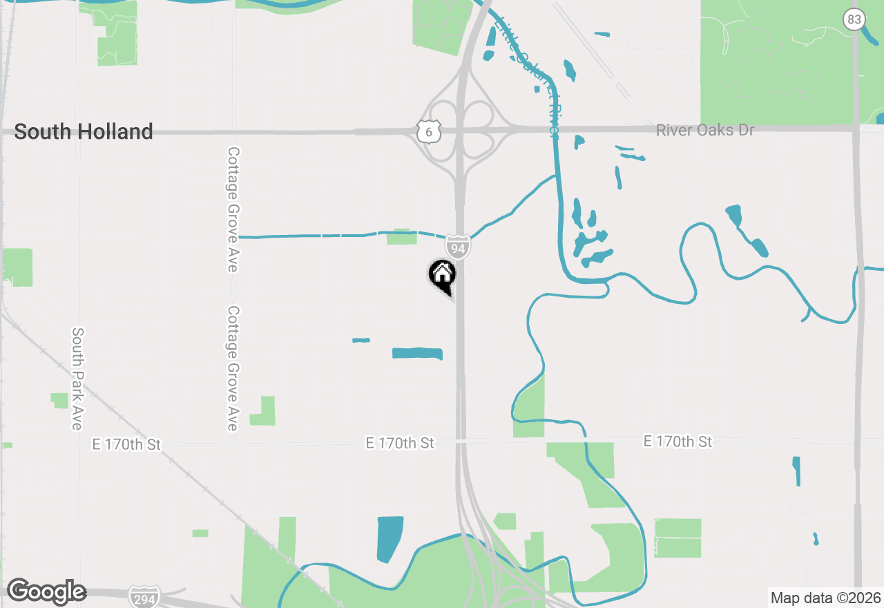 Map of 16625 Kenwood Avenue, South Holland, IL 60473