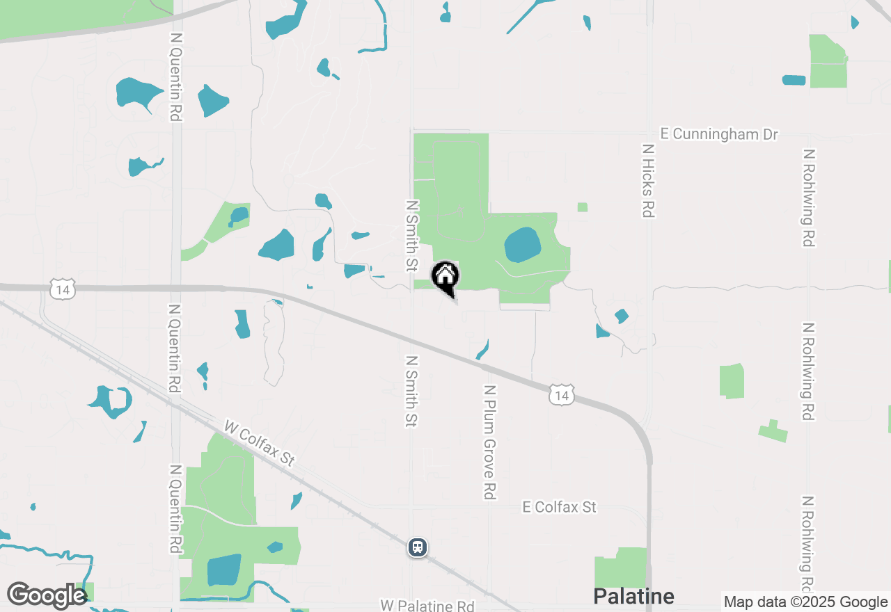 Map of 129 W Brandon Court #23, Palatine, IL 60067