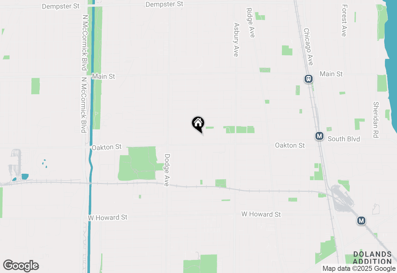 Map of 1621 South Boulevard, Evanston, IL 60202