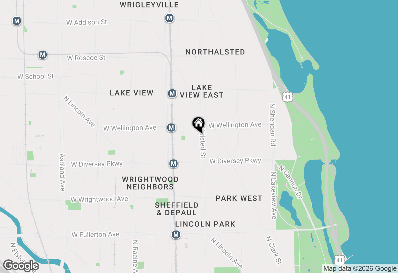 Map of 805 W Oakdale Avenue #1A, Chicago, IL 60657