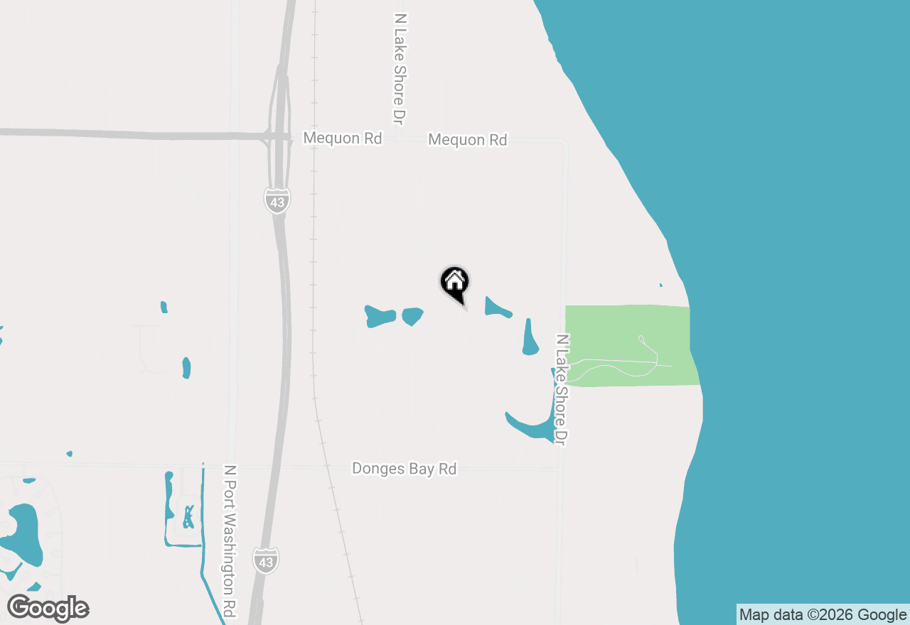 Map of 10685 N Wood Crest Dr, Mequon, WI 53092