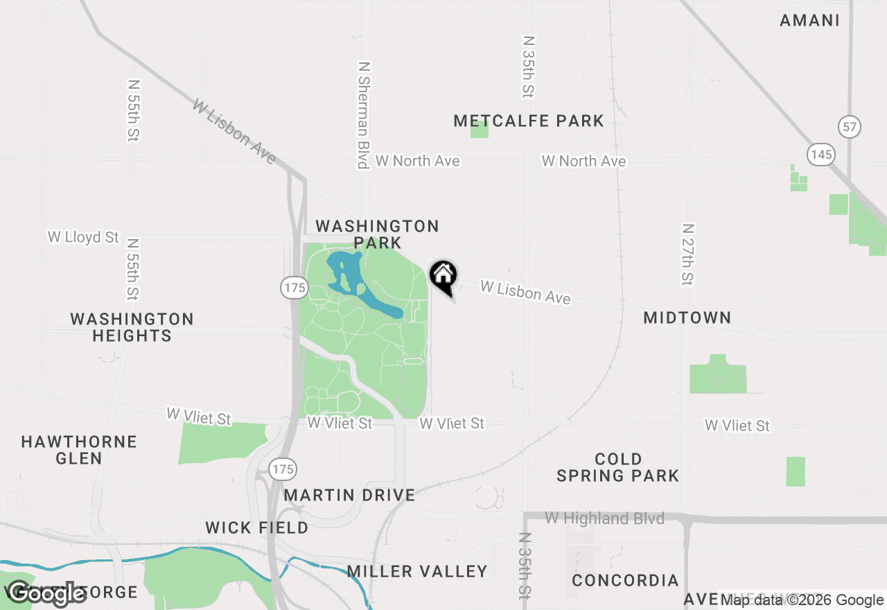 Map of 1835 N 39th St #1837, Milwaukee, WI 53208