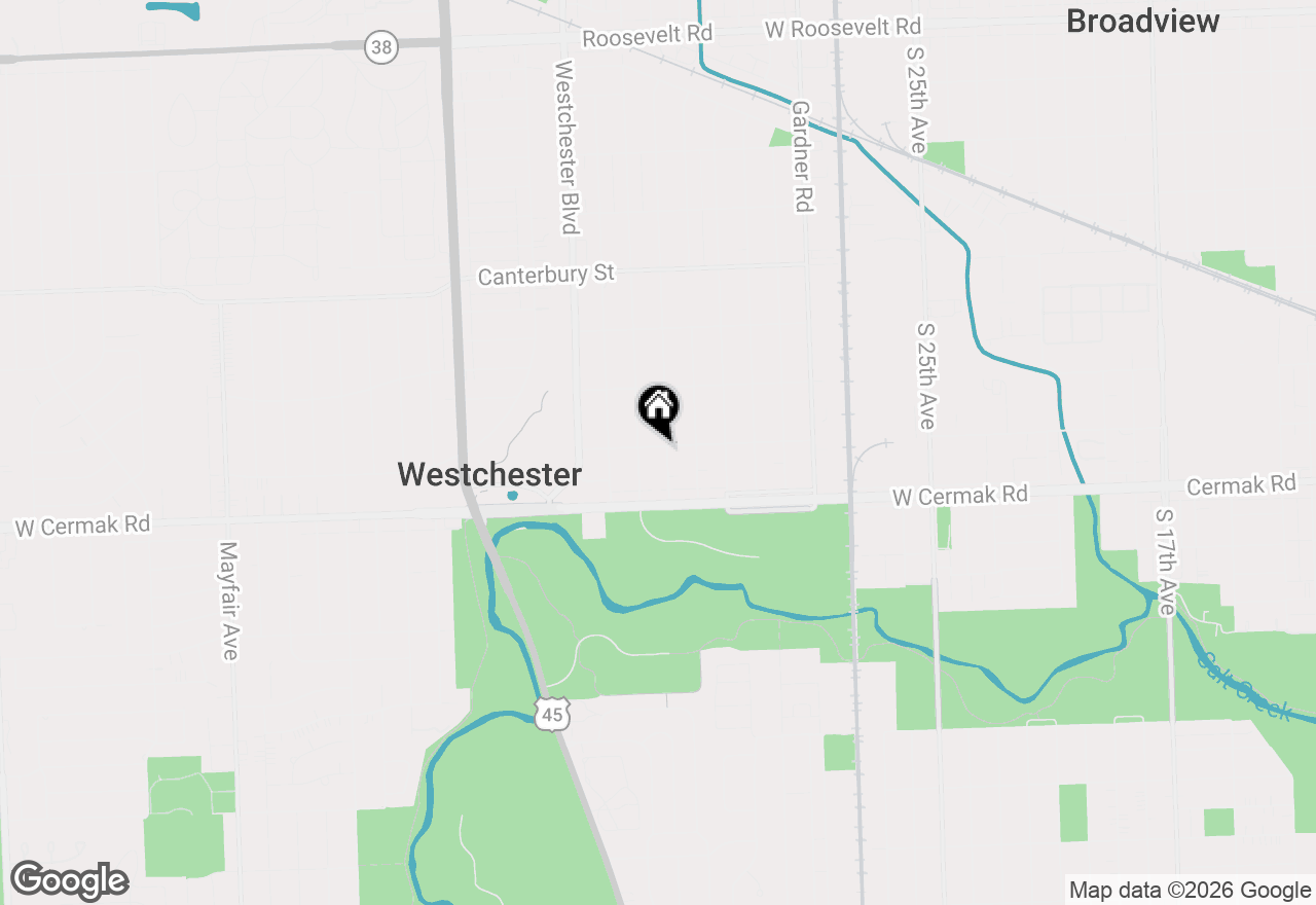 Map of 2104 Portsmouth Avenue, Westchester, IL 60154