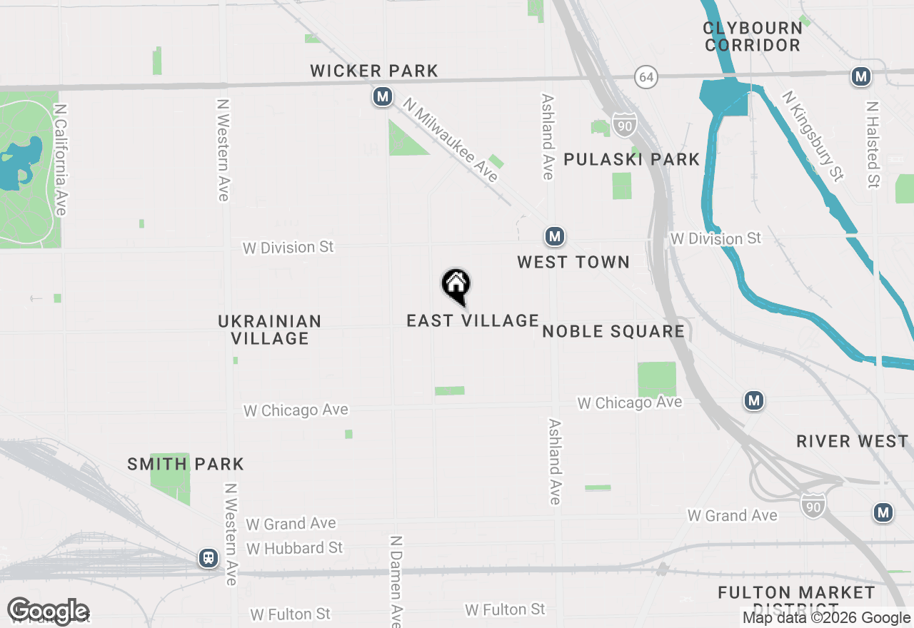 Map of 1013 N Honore Street #1, Chicago, IL 60622