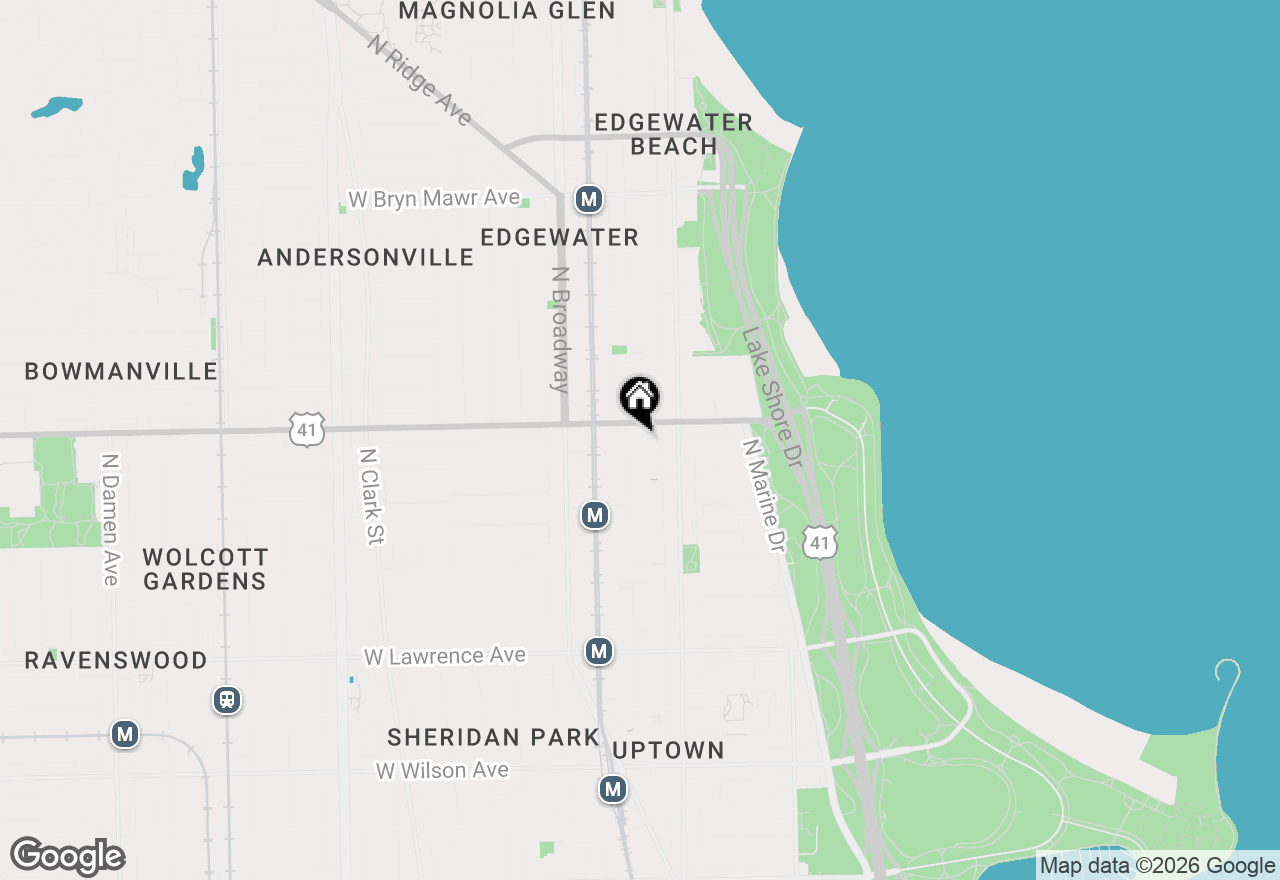 Map of 5114 N Kenmore Avenue #3S, Chicago, IL 60640
