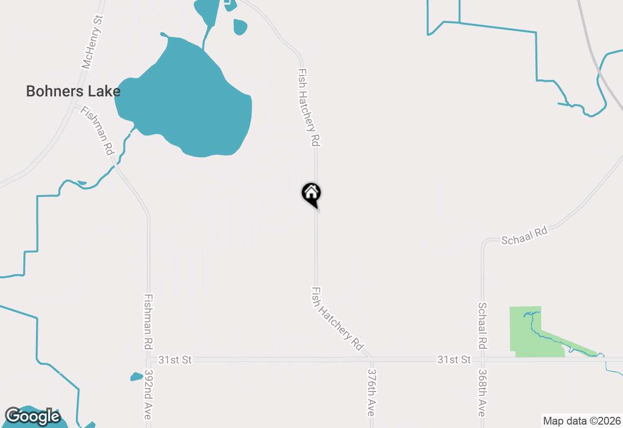 Map of 8444 Fish Hatchery Rd, Burlington, WI 53105
