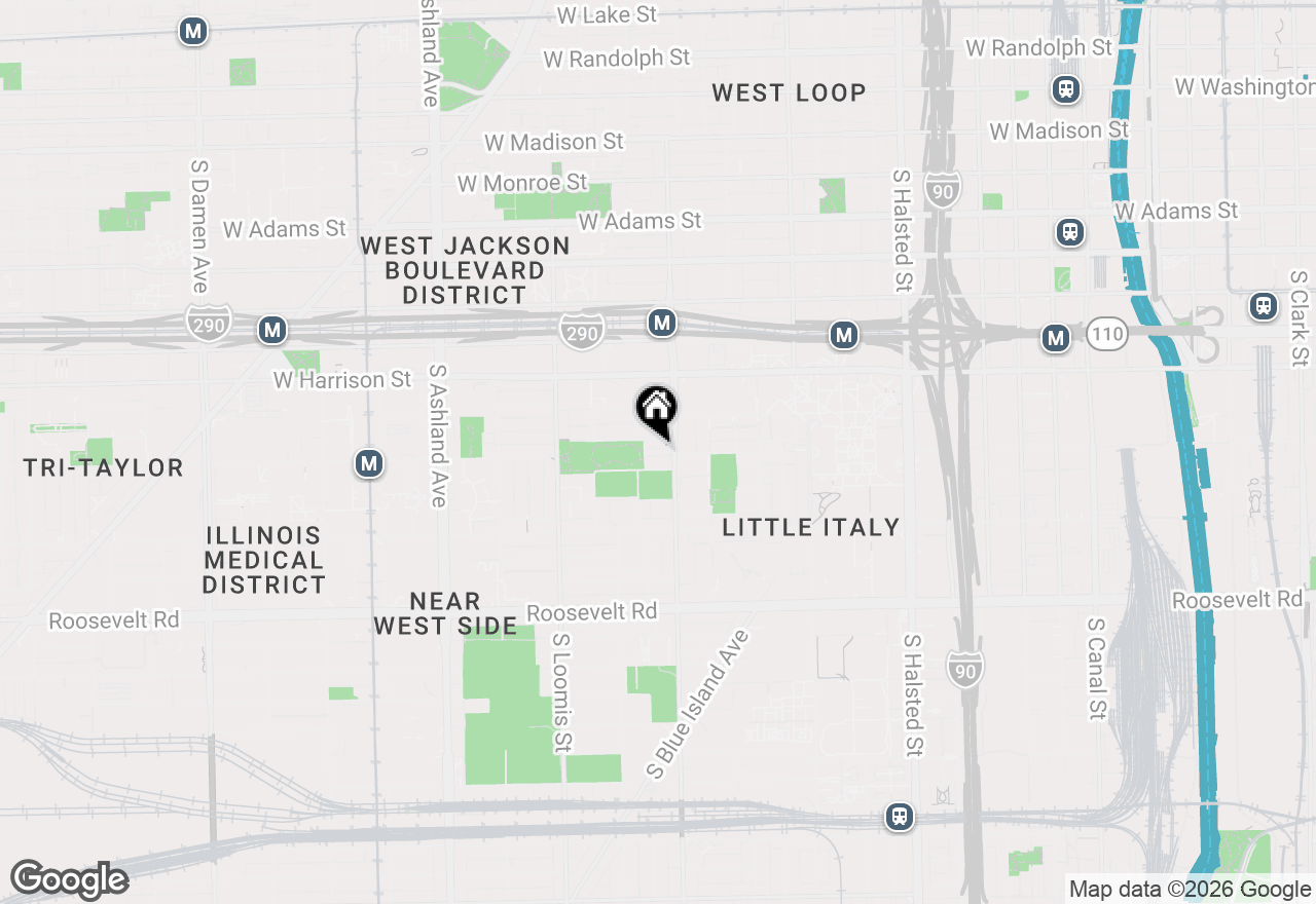 Map of 1215 W Lexington Street #J, Chicago, IL 60607