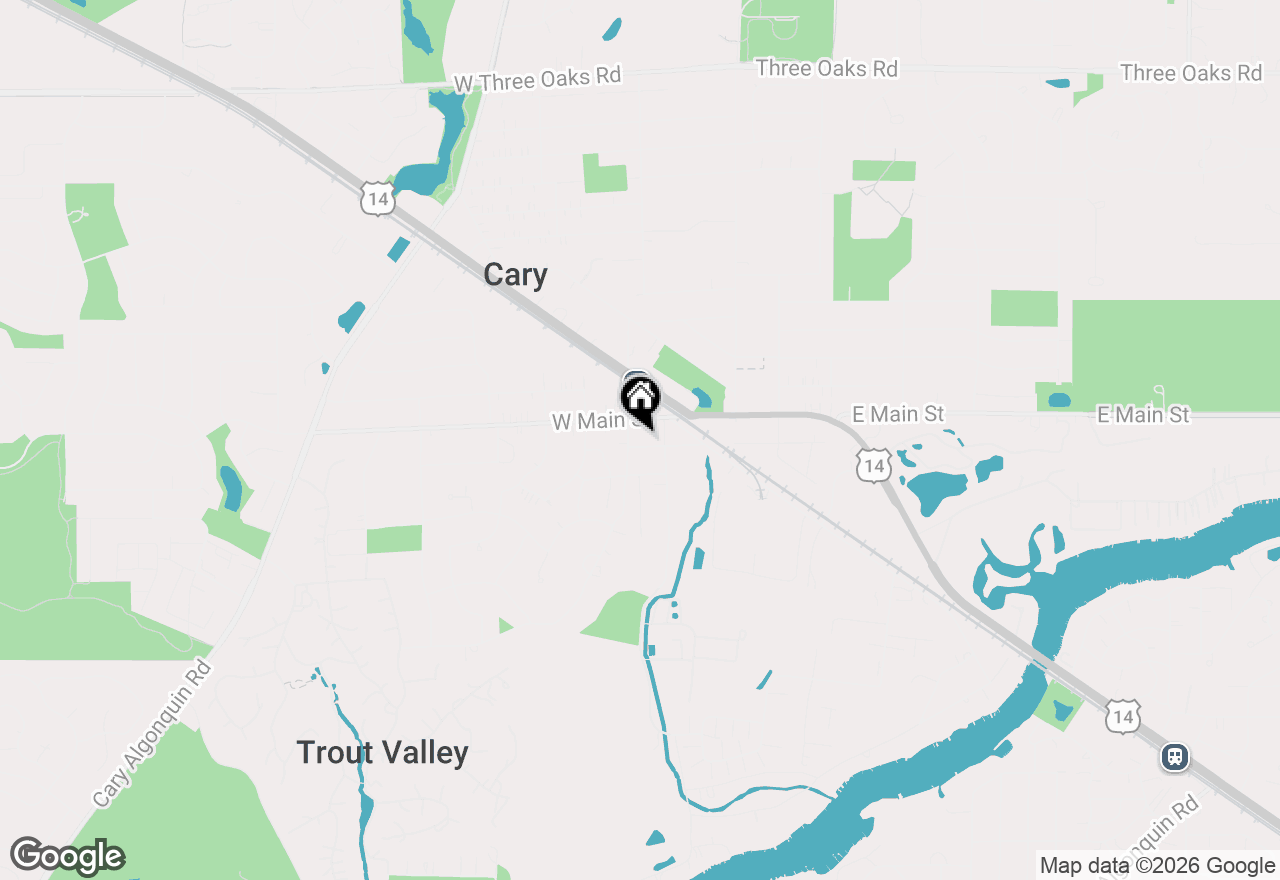 Map of 124 Cary Street, Cary, IL 60013