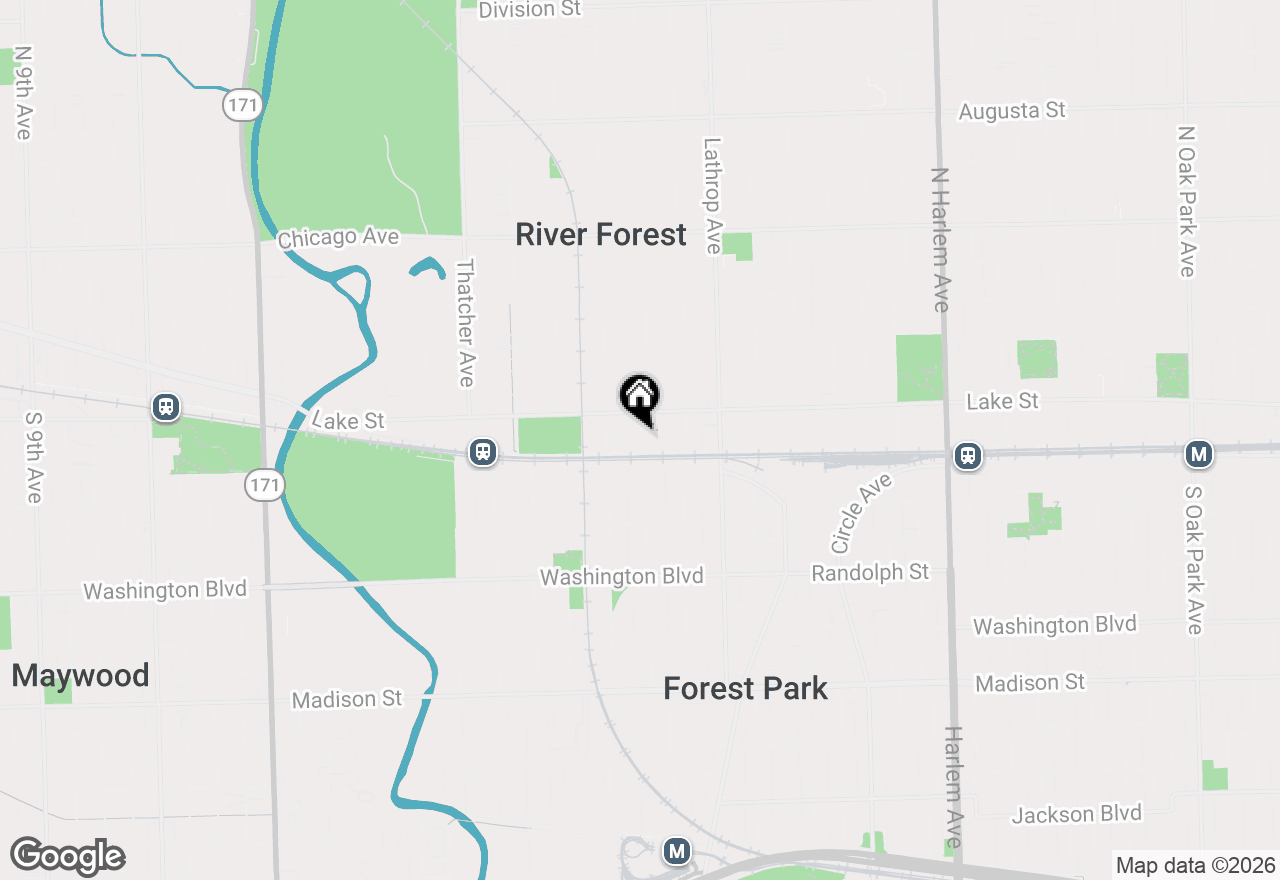 Map of 410 Franklin Avenue, River Forest, IL 60305