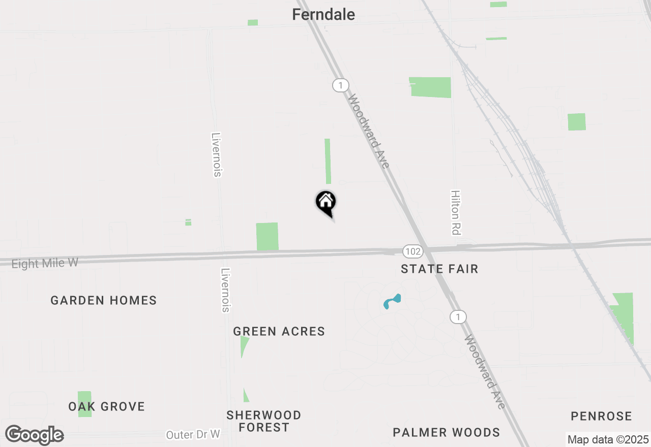 Map of 321 Saint Louis #1 Street, Ferndale, MI 48220