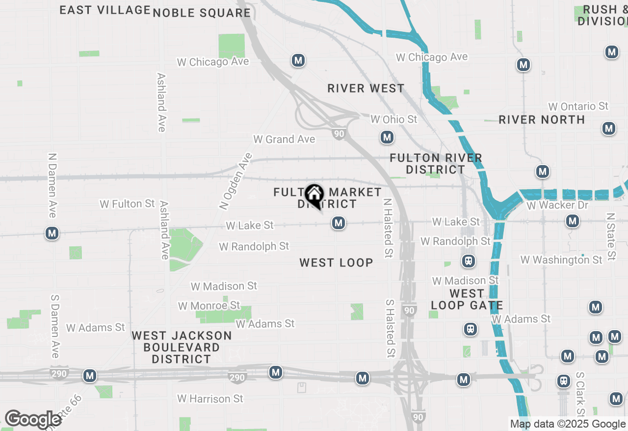 Map of 215 N Aberdeen Street #607B, Chicago, IL 60607