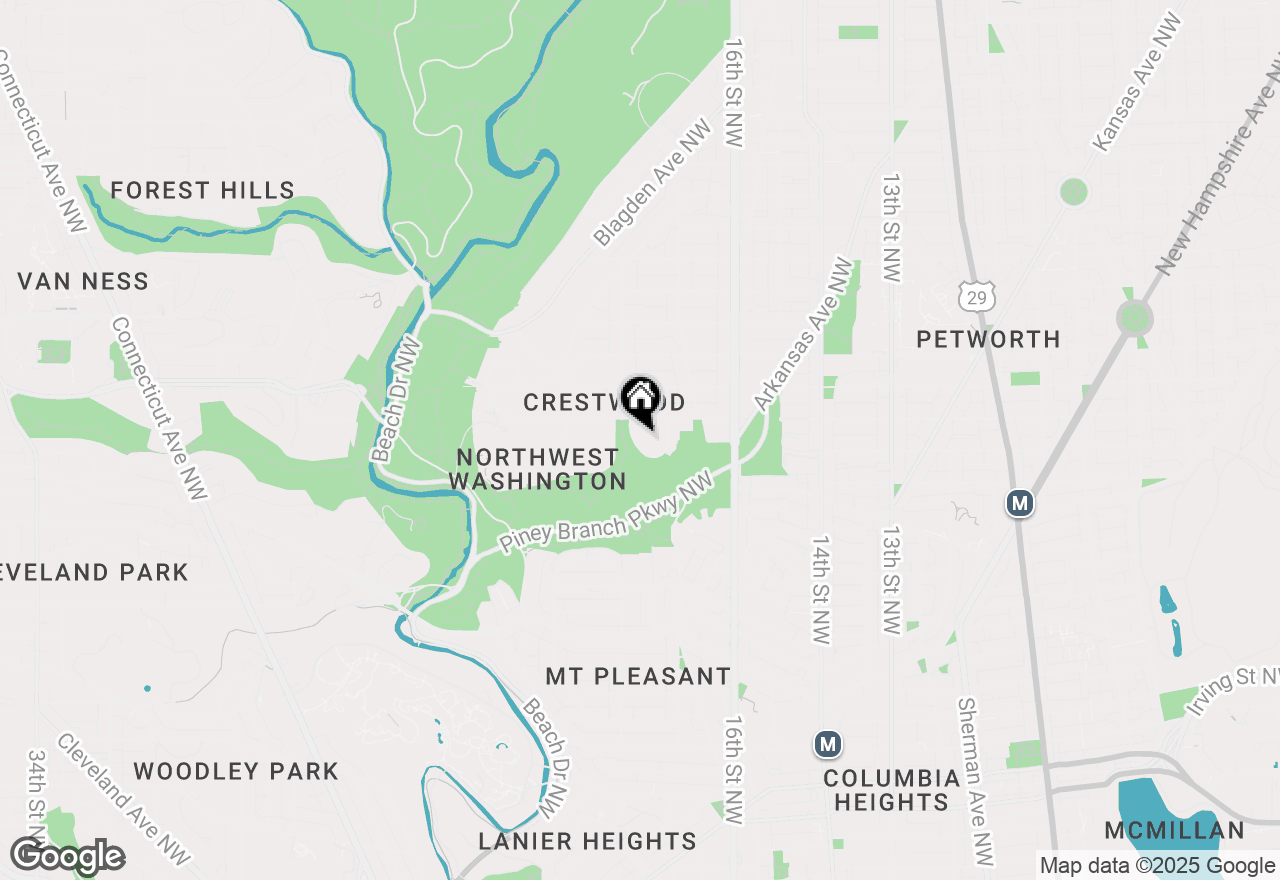 Map of 1751 Crestwood Drive Nw, Washington, DC 20011