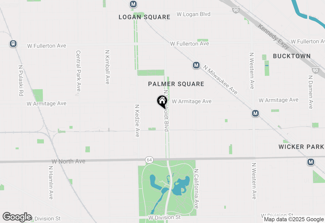 Map of 1918 N Humboldt Boulevard, Chicago, IL 60647