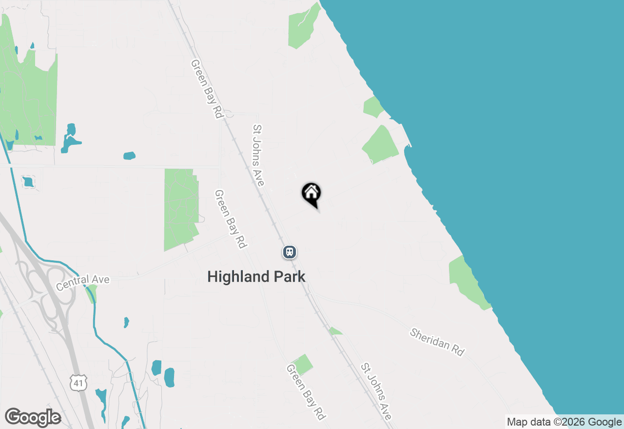 Map of 411 Laurel Avenue, Highland Park, IL 60035