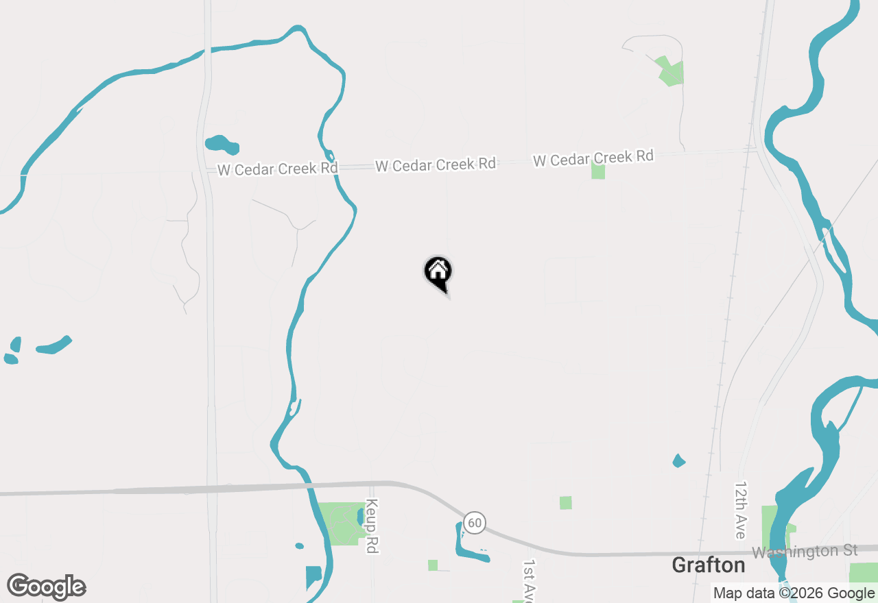 Map of 537 Hawks Ridge Rd, Grafton, WI 53024