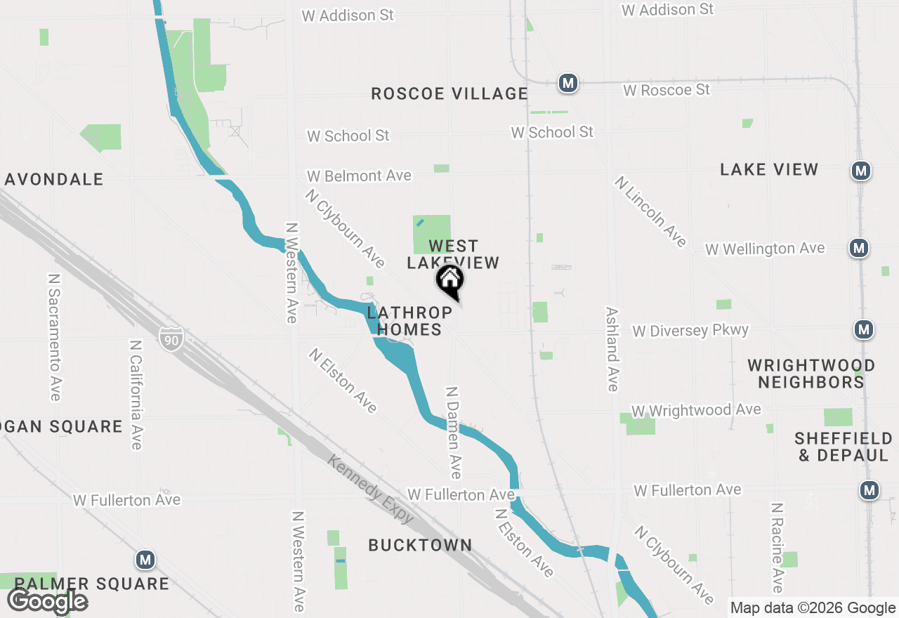 Map of 2838 N Damen Avenue #1, Chicago, IL 60618