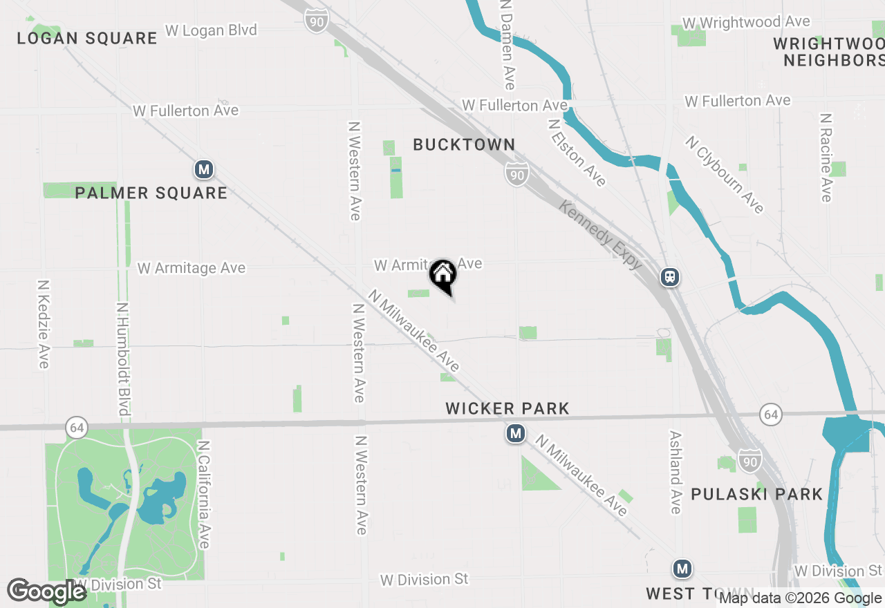 Map of 1873 N Leavitt Street, Chicago, IL 60647