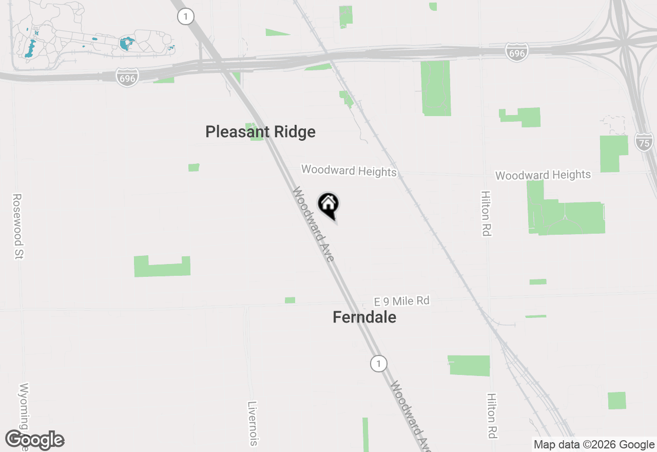 Map of 145 E Maplehurst Street, Ferndale, MI 48220