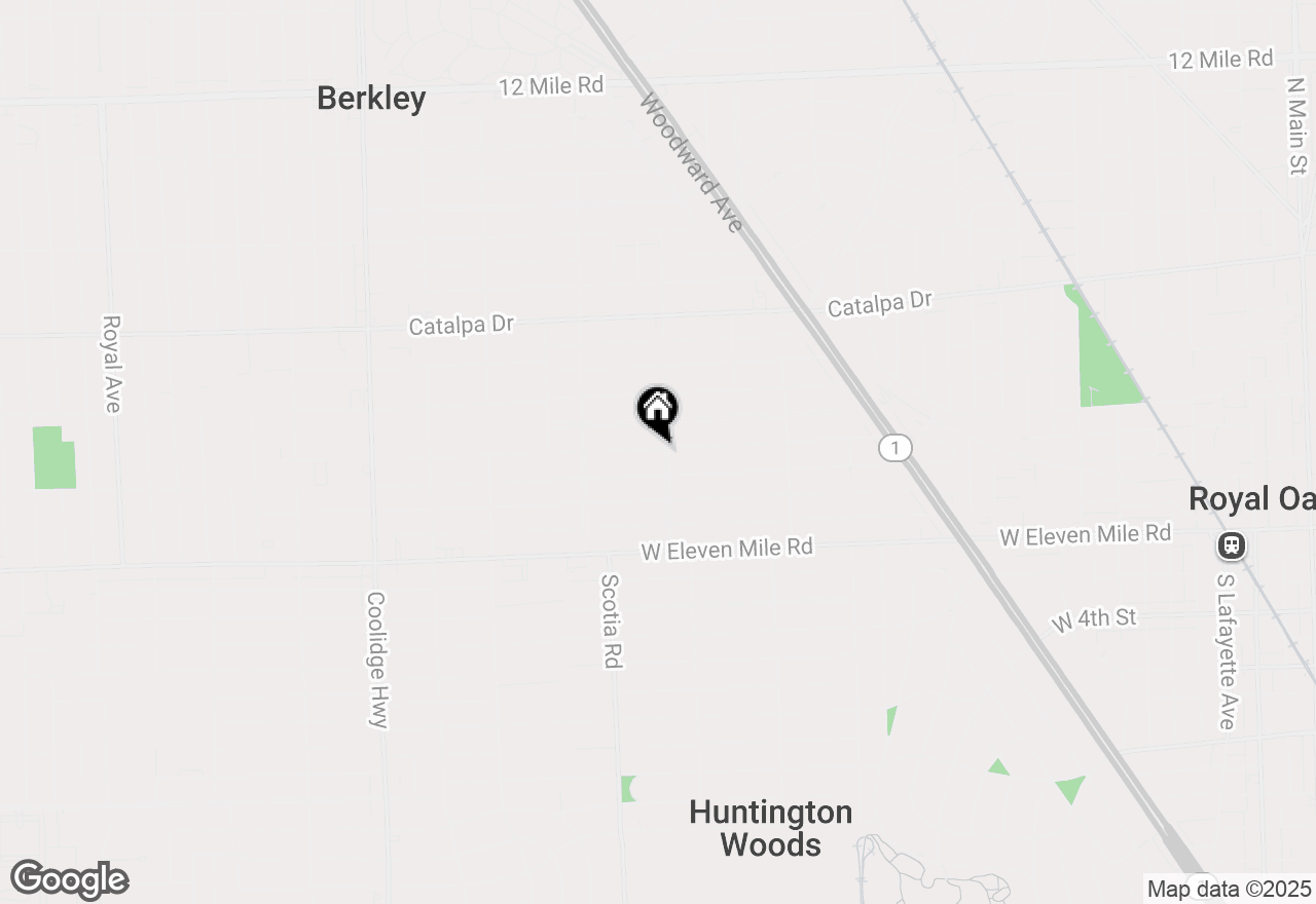 Map of 2085 Cass Boulevard, Berkley, MI 48072