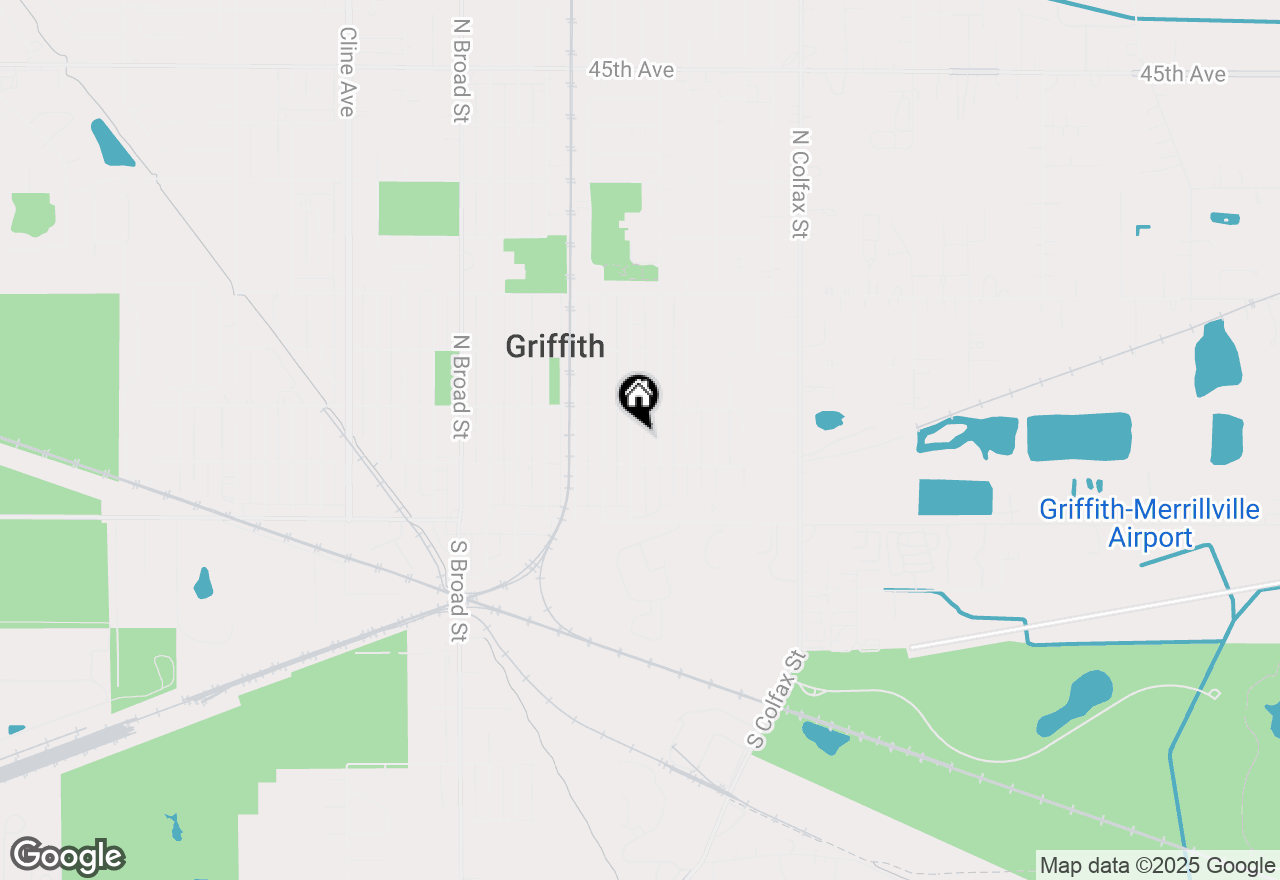 Map of 225 N Dwiggins Street, Griffith, IN 46319