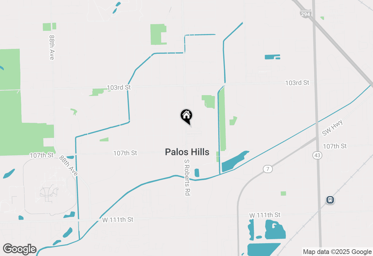 Map of 10531 S Roberts Road #3D, Palos Hills, IL 60465
