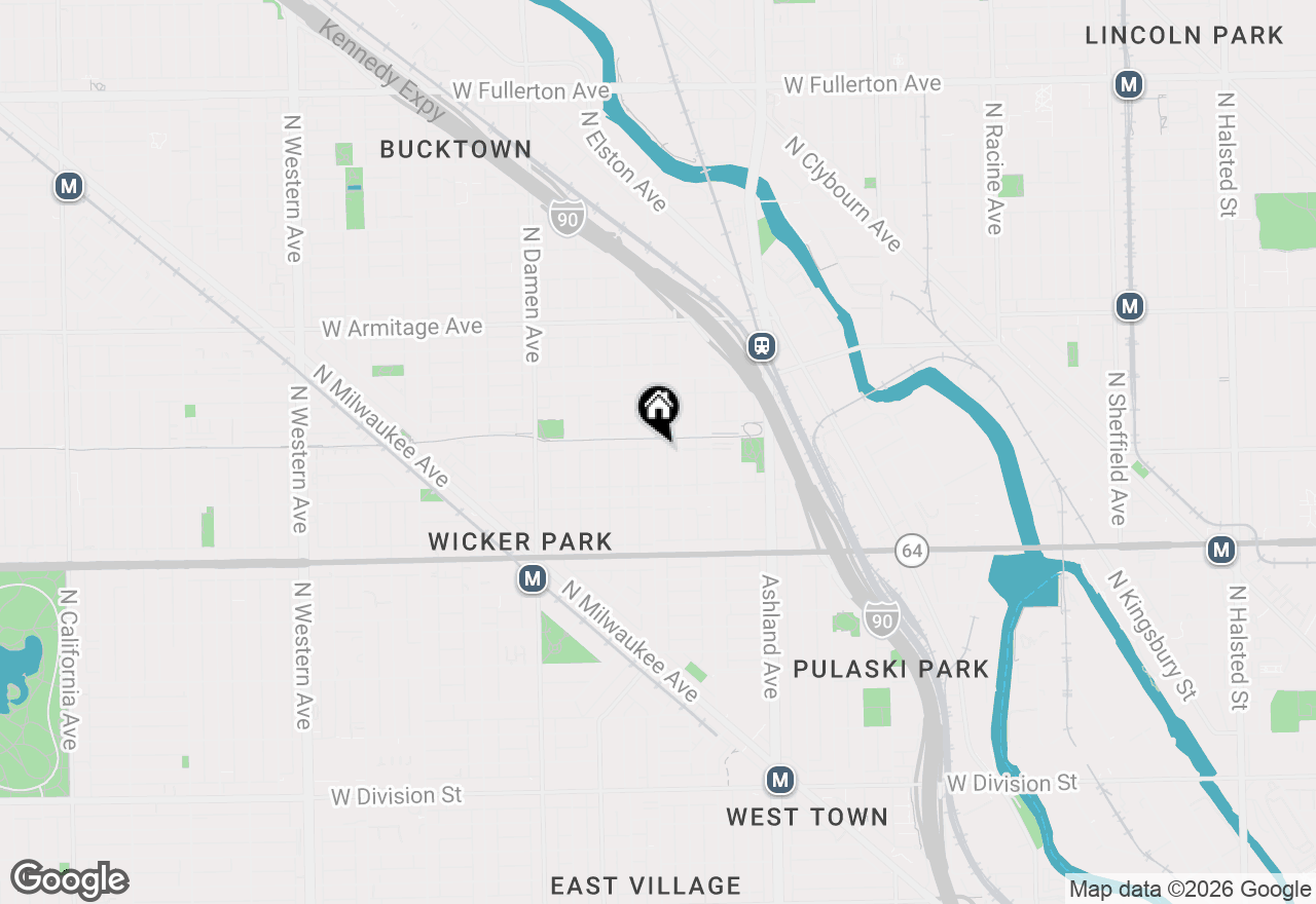Map of 1747 N Wood Street, Chicago, IL 60622