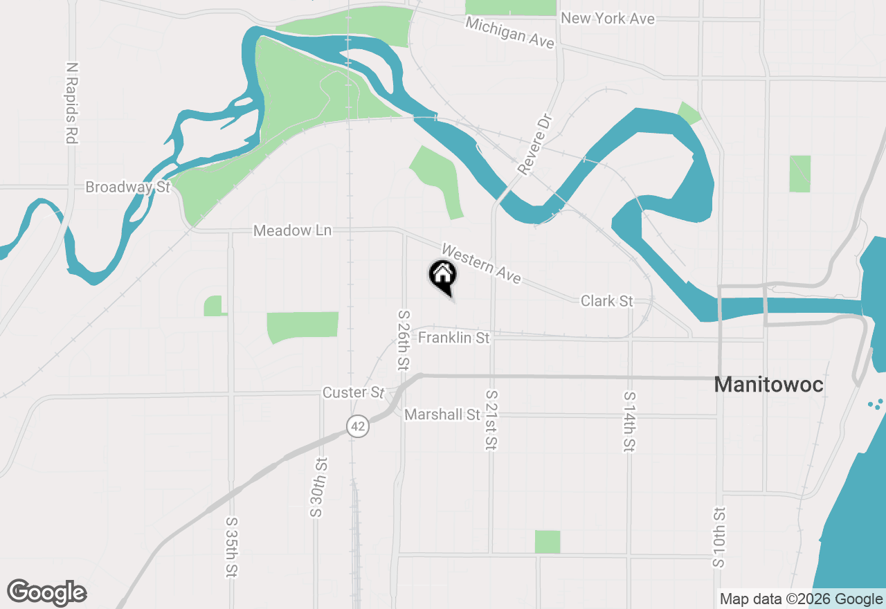 Map of 2315 Clark St, Manitowoc, WI 54220