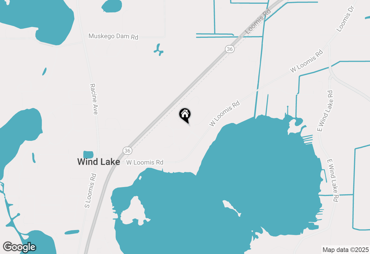 Map of 25706 Portsmouth Rd, Waterford, WI 53185