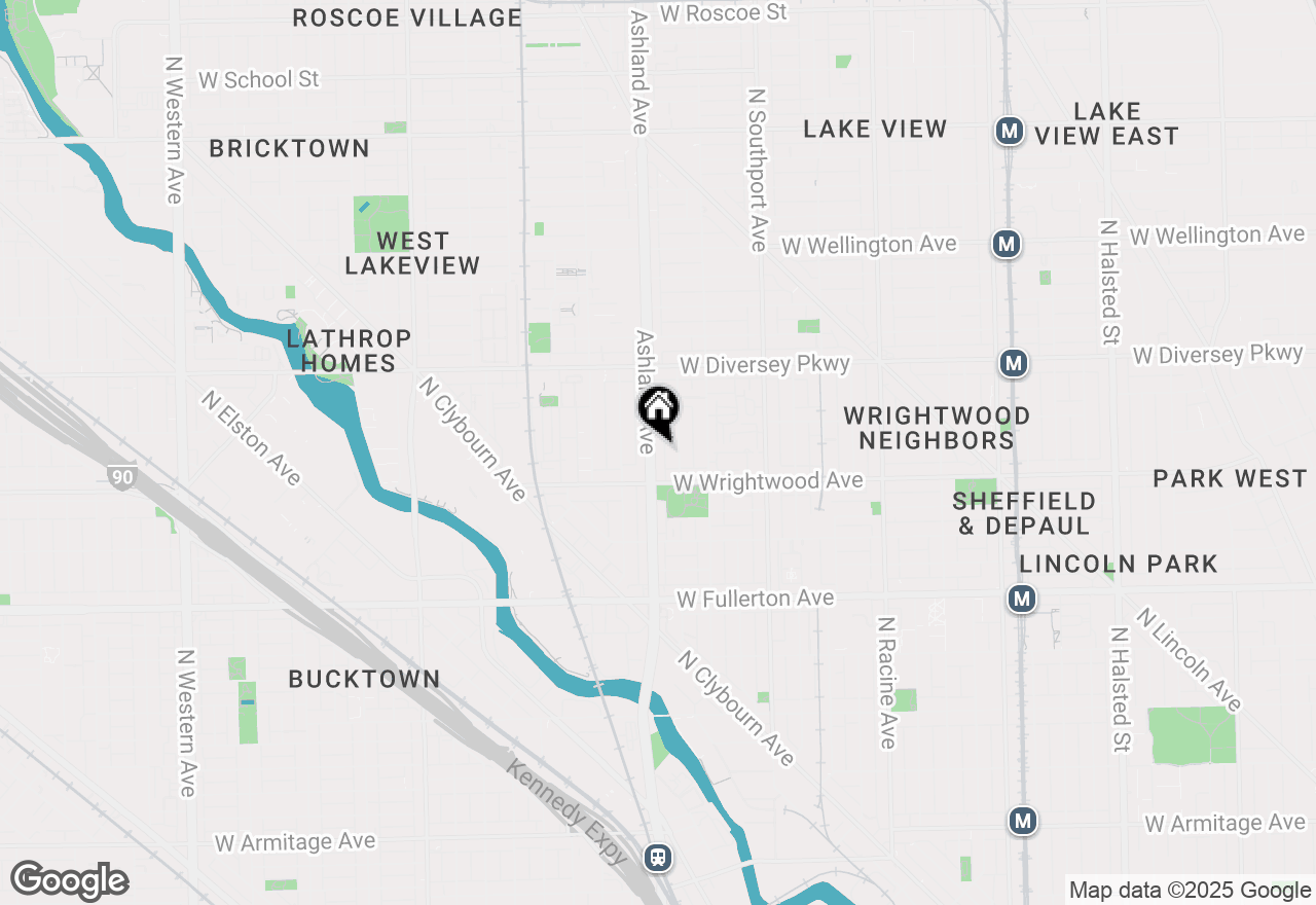 Map of 2631 N Ashland Avenue #1, Chicago, IL 60614