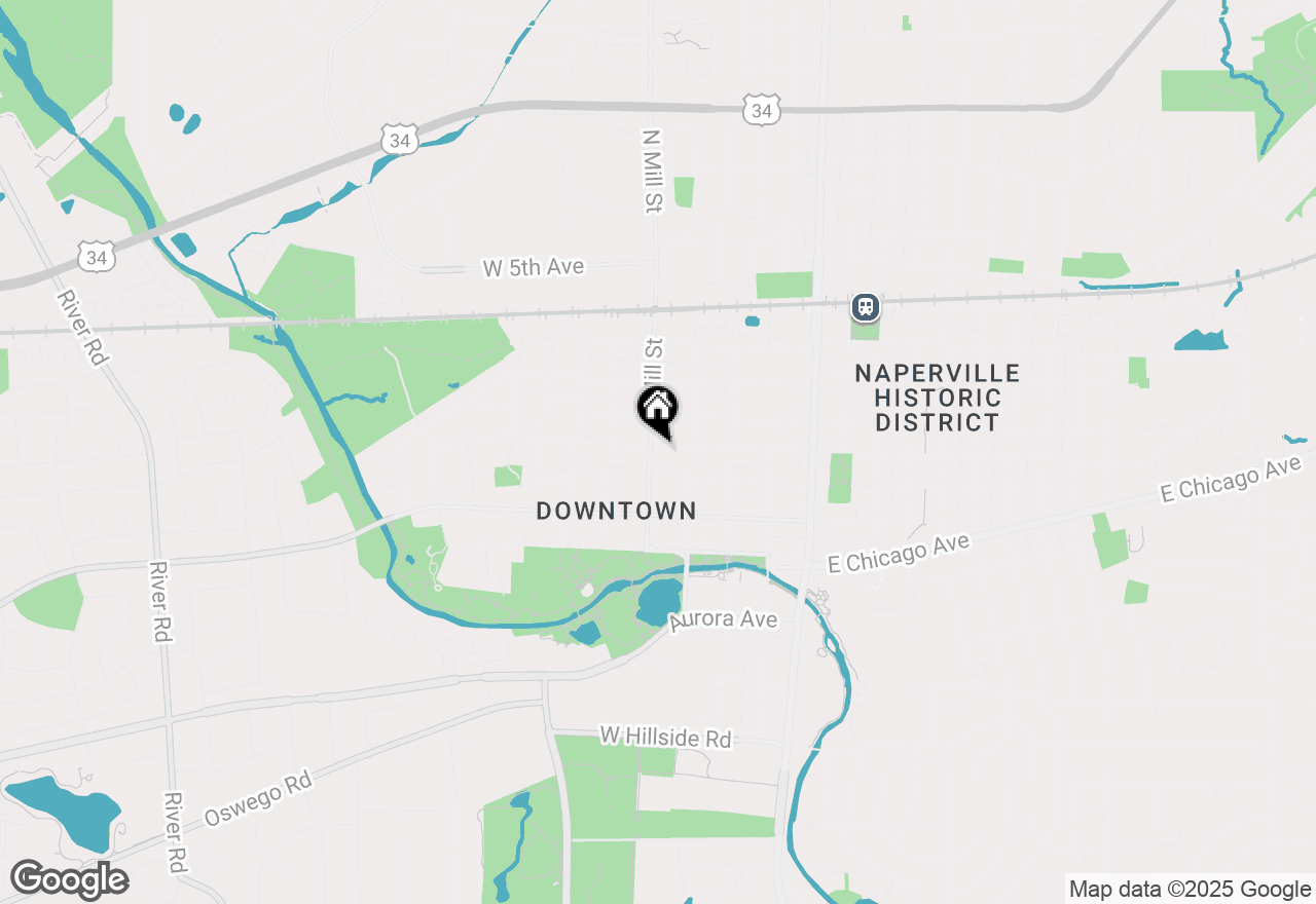Map of 6 S Mill Street, Naperville, IL 60540