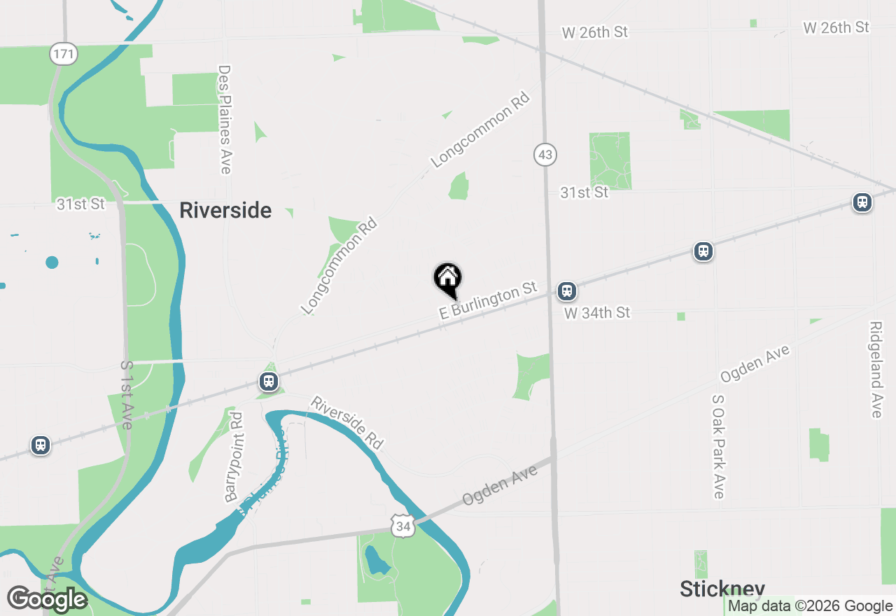 Map of 21 N Herbert Road #I, Riverside, IL 60546