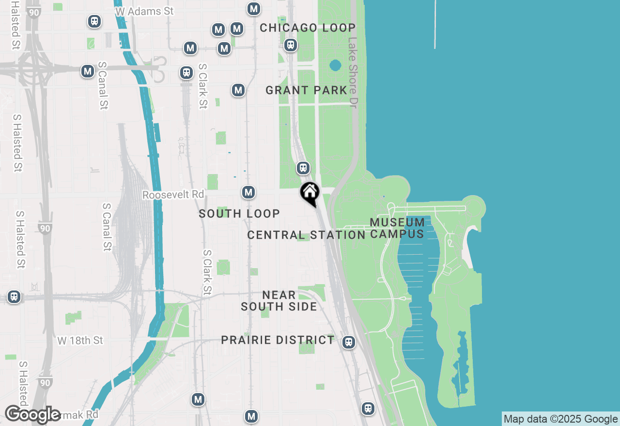 Map of 1235 S Prairie Avenue #2101, Chicago, IL 60605