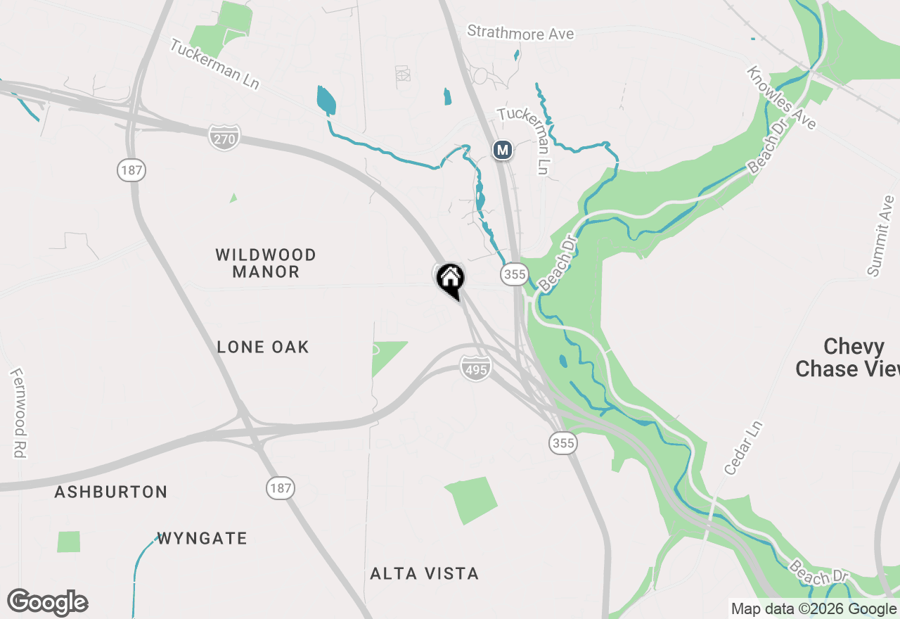 Map of 5320 Merriam Street, Bethesda, MD 20814