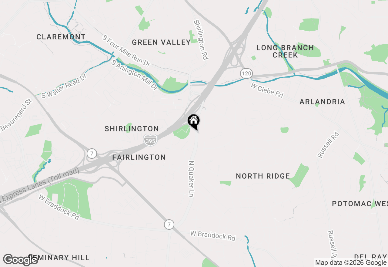 Map of 3155 S Stafford Street, Arlington, VA 22206