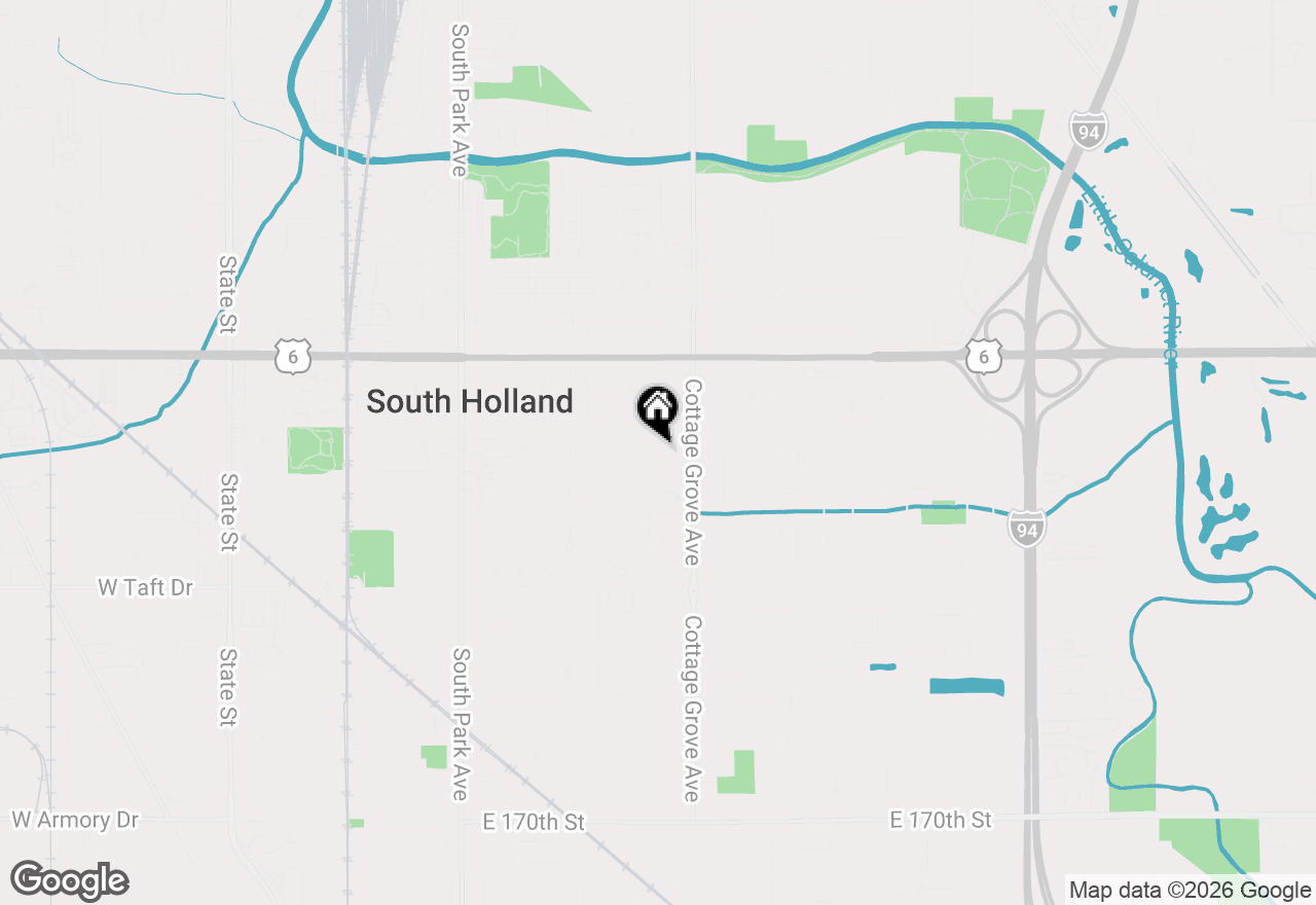 Map of 752 E 164th Street, South Holland, IL 60473