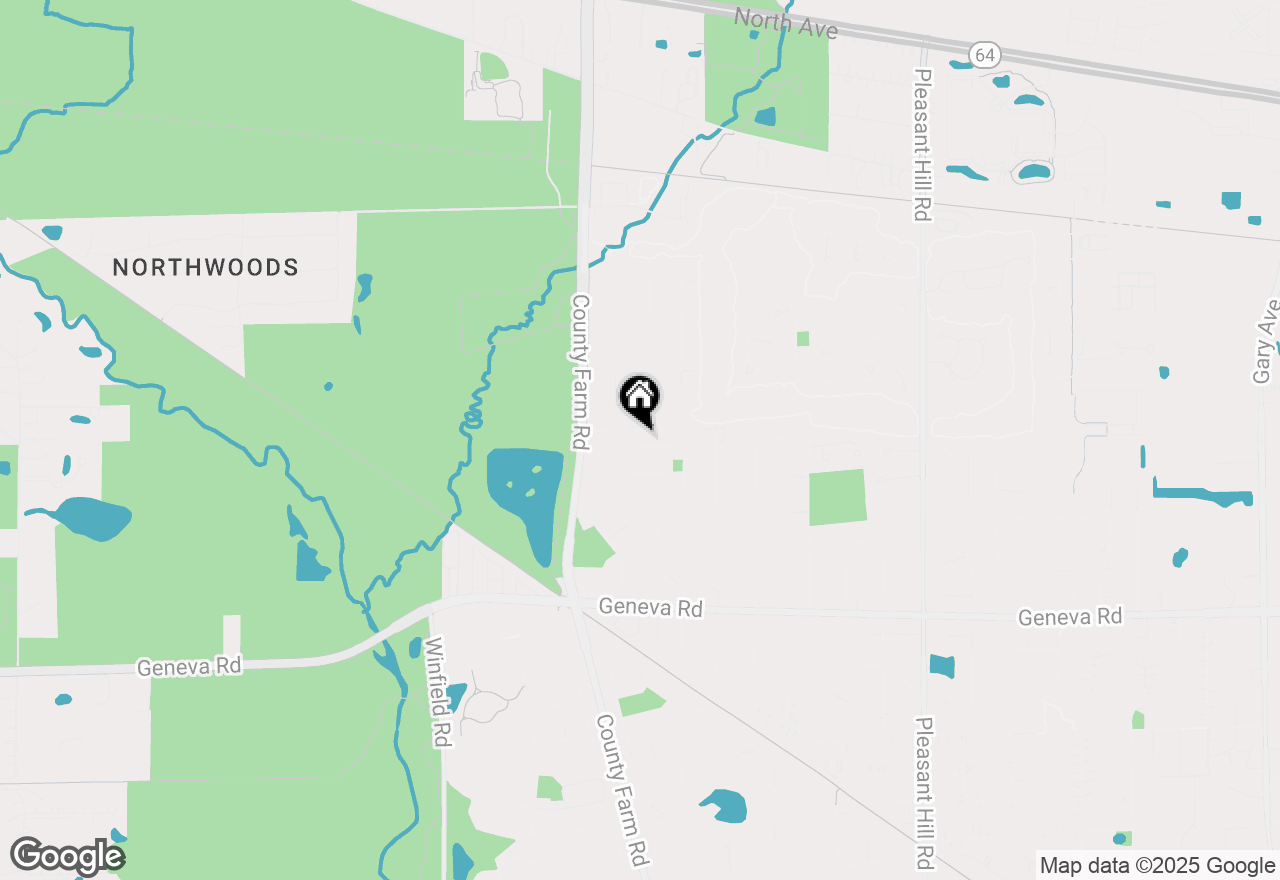 Map of 27W108 Walnut Drive, Winfield, IL 60190