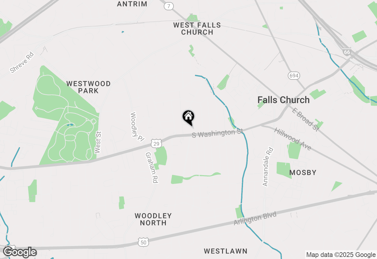 Map of 1134 S Washington Street #T1, Falls Church, VA 22046