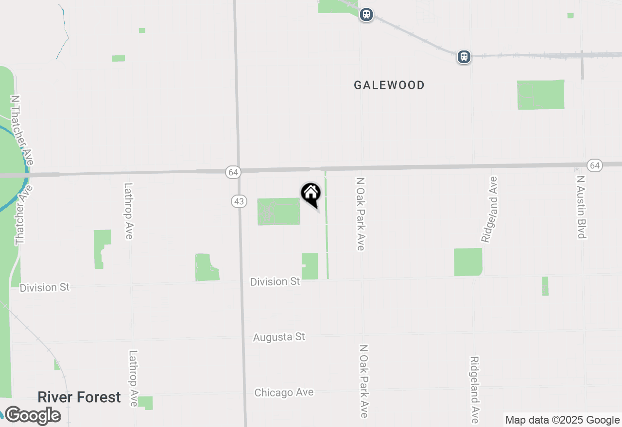 Map of 1143 Woodbine Avenue, Oak Park, IL 60302