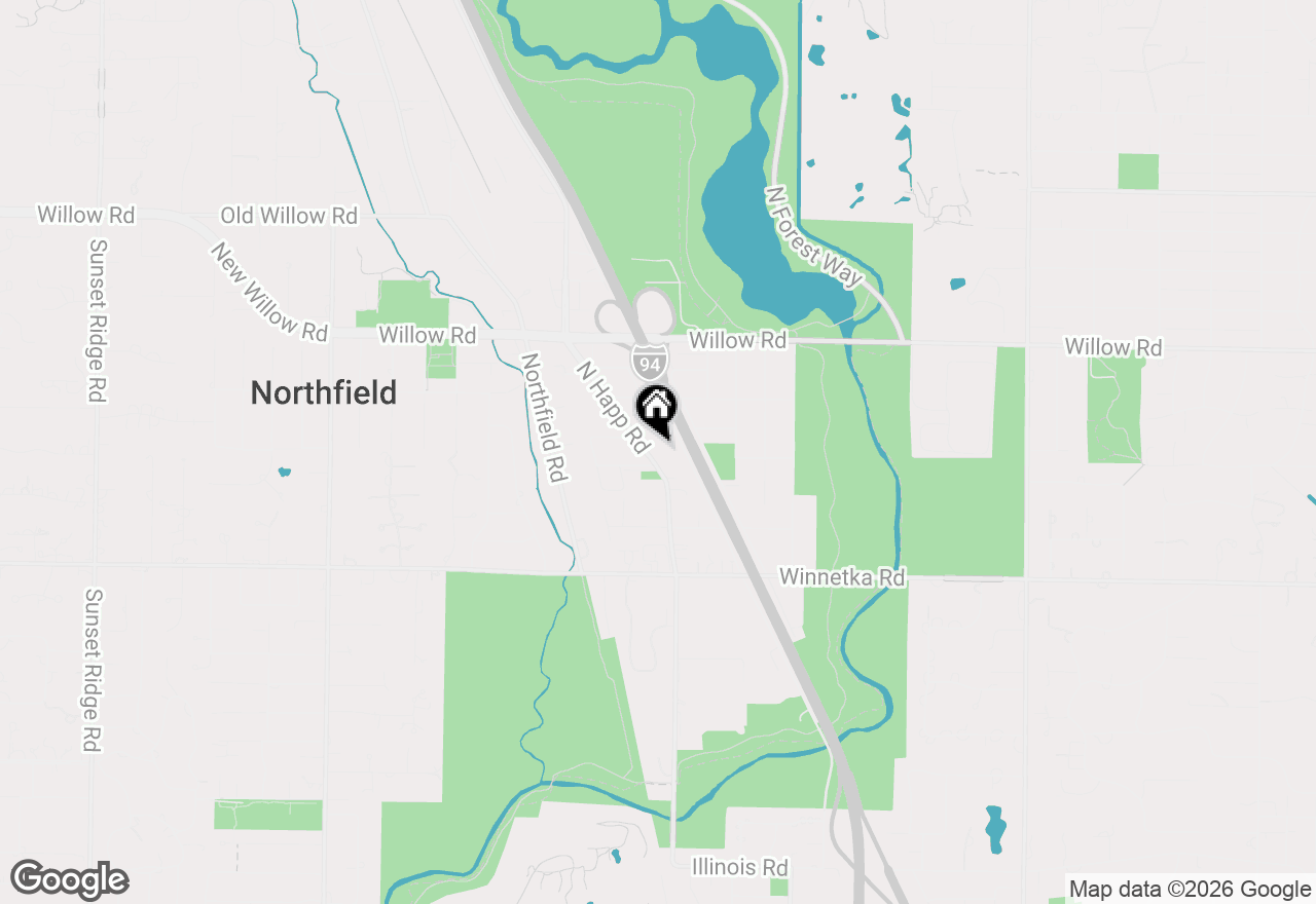 Map of 255 S Happ Road, Northfield, IL 60093