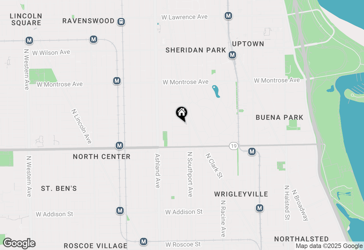 Map of 1427 W Warner Avenue #1E, Chicago, IL 60613